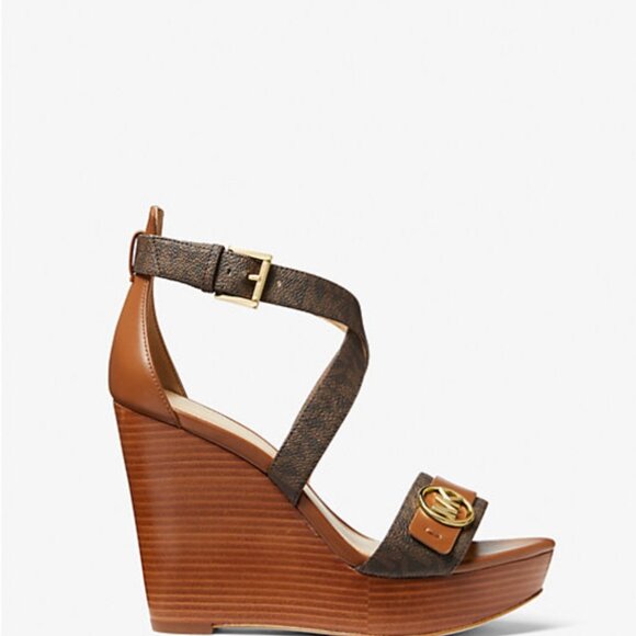 Michael Kors Carmen Logo Wedge Sandal - Picture 3 of 3
